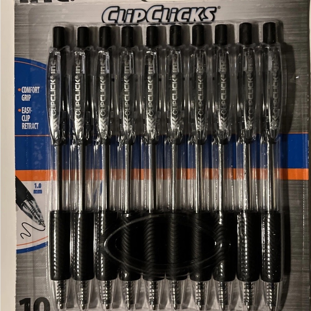 INC   2 pack of Black Clip Clicks Pens